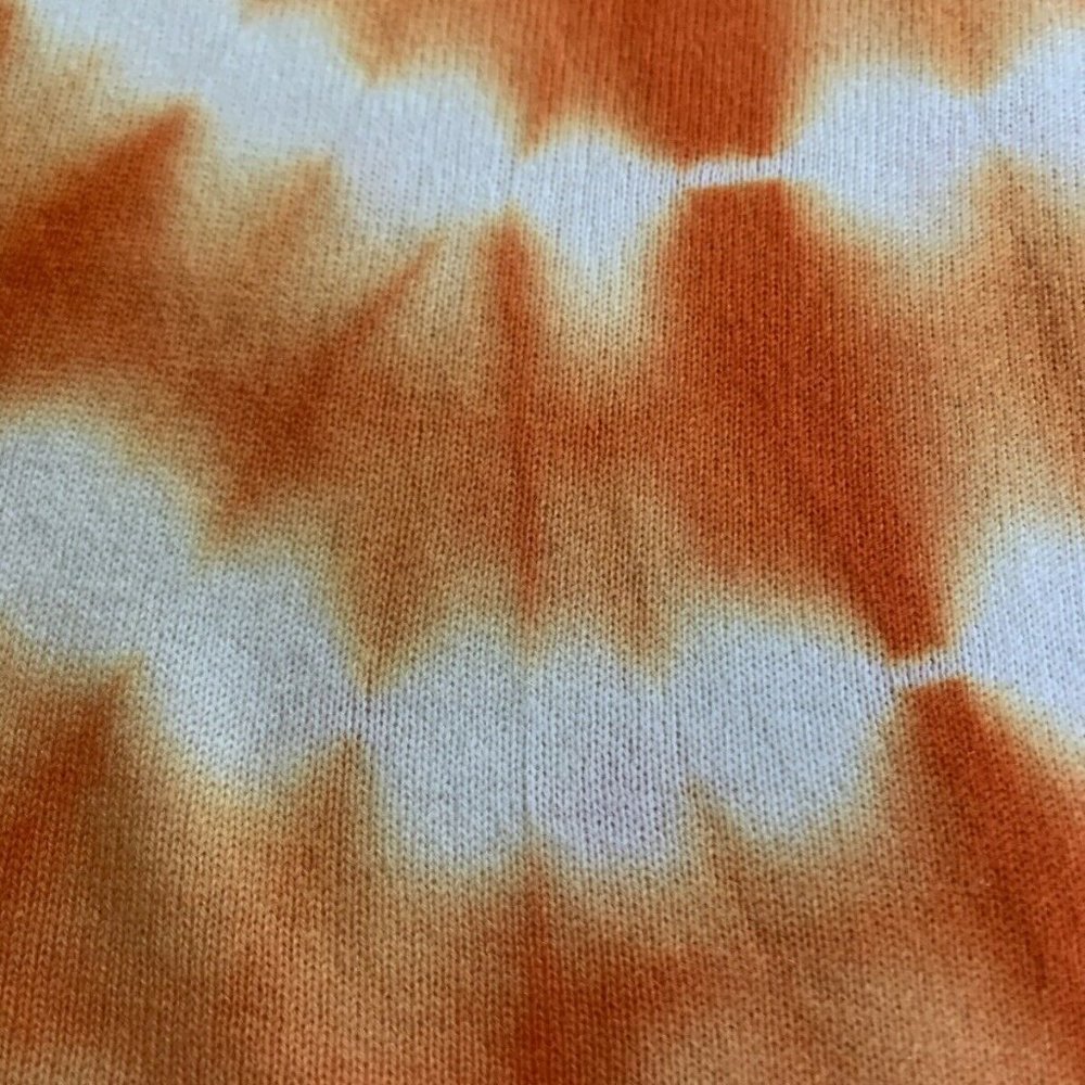 J crew Tie Dye Cashmere Sweater Orange Printed XS - Picture 7 of 10